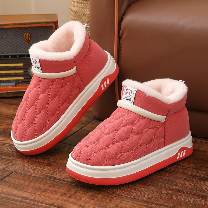 New High-top Cotton Shoes, Couple Models, Warm In Winter, Can Be Worn Outside, Cold-proof, Thickened Leather Waterproof Cotton Shoes
