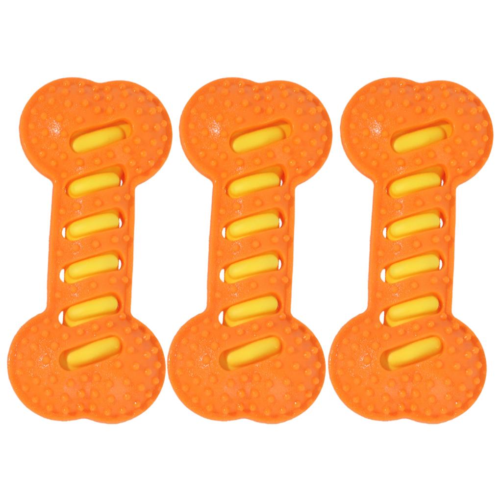 3Pcs Teeth Cleaning Molar Stick Squeaky Bones Interactive Massage Toothbrush Dog Toy Textured Teething Bone Puppy Chew Toy