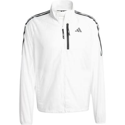 3-Stripes Own The Run Slim Fit Zip Collar Comfortable Jacket Men Jacket White JD7760