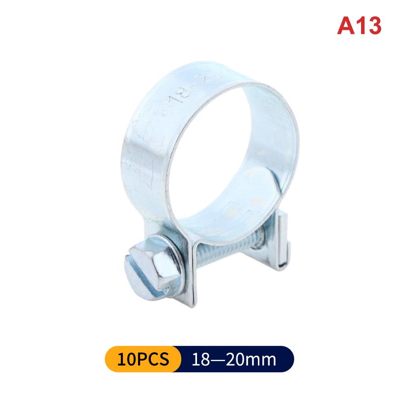 10Pcs Hose Clips Fuel Line Small Fuel Line Jubilee Hose Clips Clamp Diesel Petrol Pipe Coolant Radiator Water Pipe Clamps