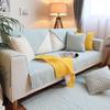 Four Seasons Pure Cotton Sofa Cushions Thickened Anti-Slip Solid Color Sofa Seat Cushions