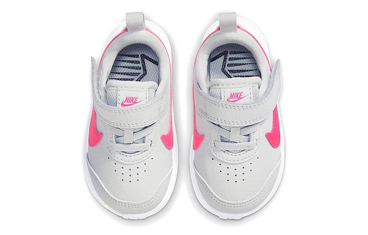 Nike Varsity Leather Low top Sports Casual Shoes Gray Pink Infant And Toddler CN9397-002