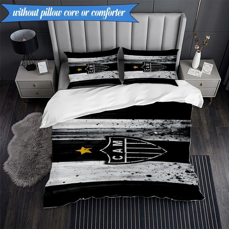 3PCS Love For Atlético Printed Soft Bedding Set,Including 1pc Duvet Cover And 2pcs Pillowcases Perfect for Bedroom, Dormitory, Fan Gift