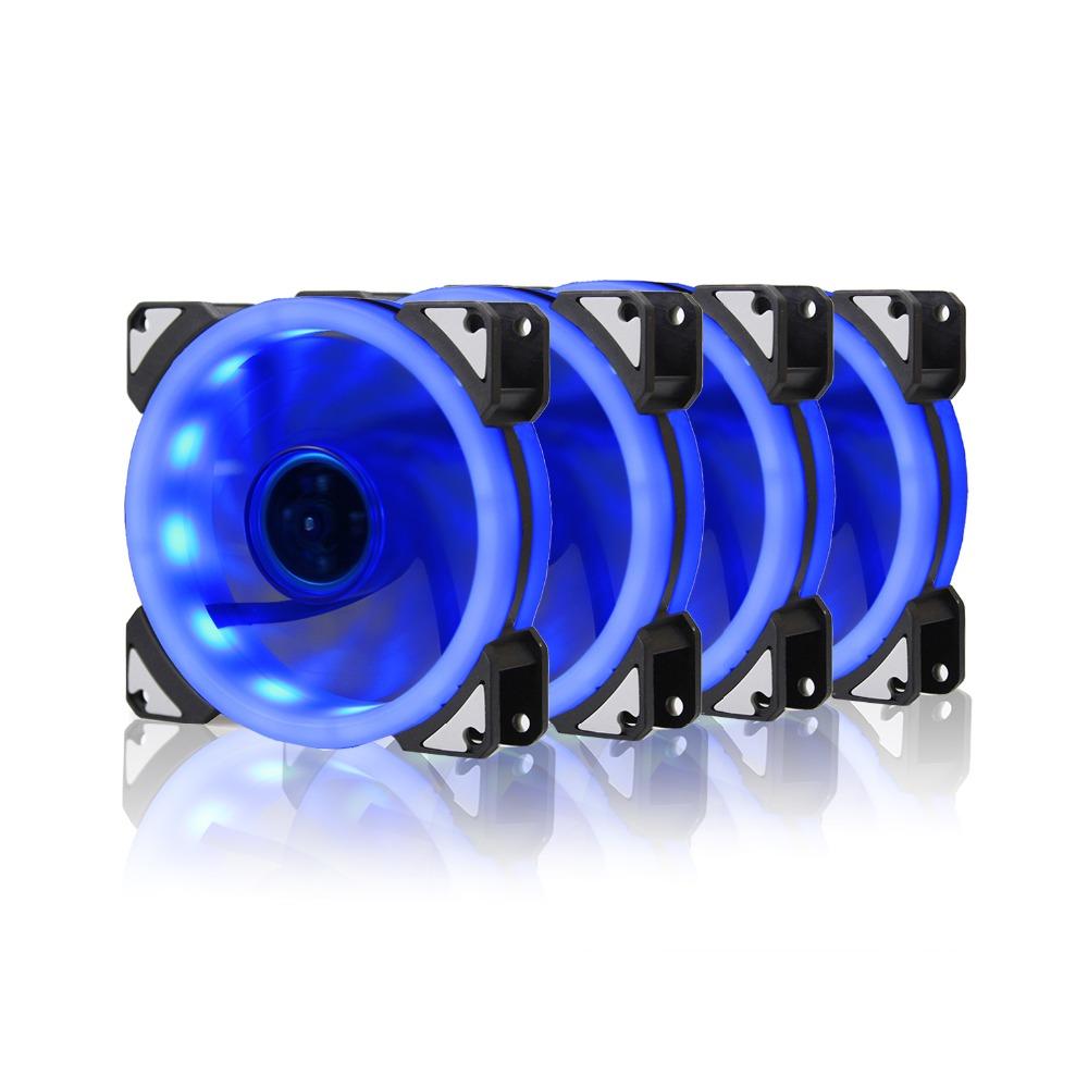 92mm Blue LED Fan 92x92x25mm DC 12V Led Fan CPU GPU Computer Case Cooling Cooler Fan 4PIN Temperature Control