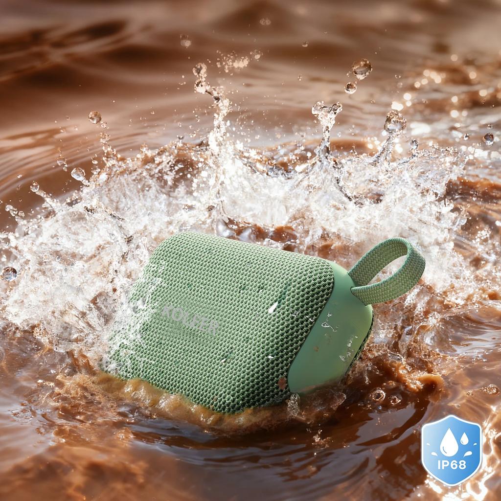 Koleer Pocketgo Portable Bluetooth Speaker Ip68 Waterproof Bt6.0 Outdoor Pool Party Camping Travel With Built-In Mic Tws App Eq