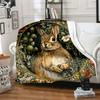 1pc Medieval William Morris Rabbit Design blanket, al season lightweigh Poster blanket home office outdoor nap multifunc Poster blanketional blanket