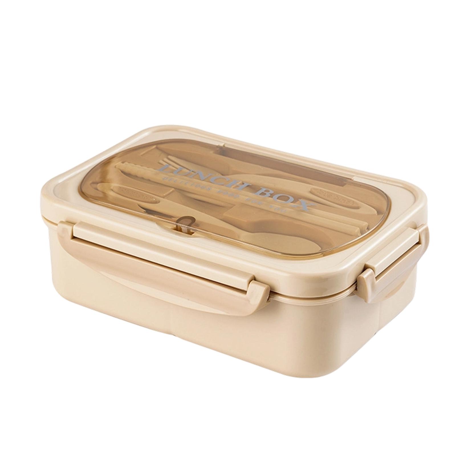 

Bento Box, 1200 ML Lunch Containers, LeakProof Lunch Box With Utensils, 3 Compartment Bento Box Microwave Safe One Size хаки