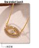 Devil's Eye Zircon Jewelry Set: Micro-Paved Titanium Steel Necklace, Bracelet & Earrings