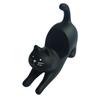 New Resin Stretching Cat Desktop Stand White Black Cat Shaped Resin Cat Crafts Lazy Mobile Phone Stand Watching TV