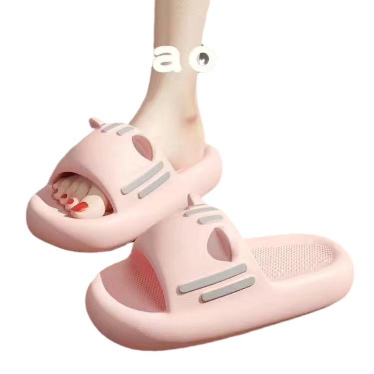 Women’s Non-slip Cartoon Kitten Slippers - Summer Indoor/Outdoor Sandals