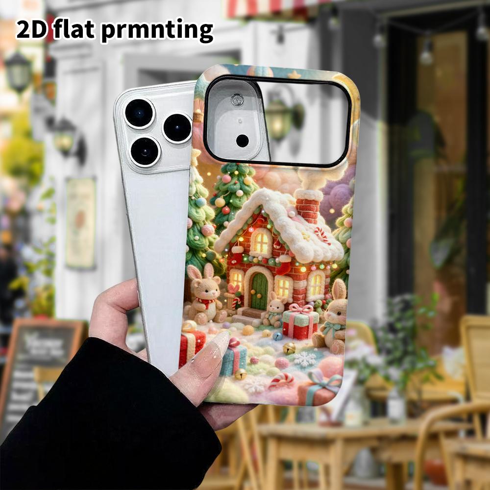 Phone Case: 2D Flat, Fits iPhone 18, 17, 16, 15, 14, 13, 12Pro Protective Case, Christmas Cottage, Perfect Holiday Gift for Christmas and Halloween