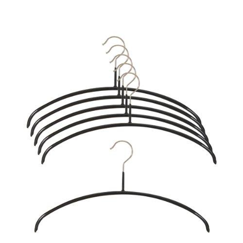 

MAWA No-Slip Hangers for Cut and Sew Ensembles, Women s, Size Small, Set of 6, Black, MA3133-2