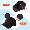 1/2/3 Pairs Baseball Cap Magnetic Mouse Ear Theme Park Halloween Cosplay Christmas Parties Trucker Hats Hoodies Magnetic Mice Ear Hat Decoration
