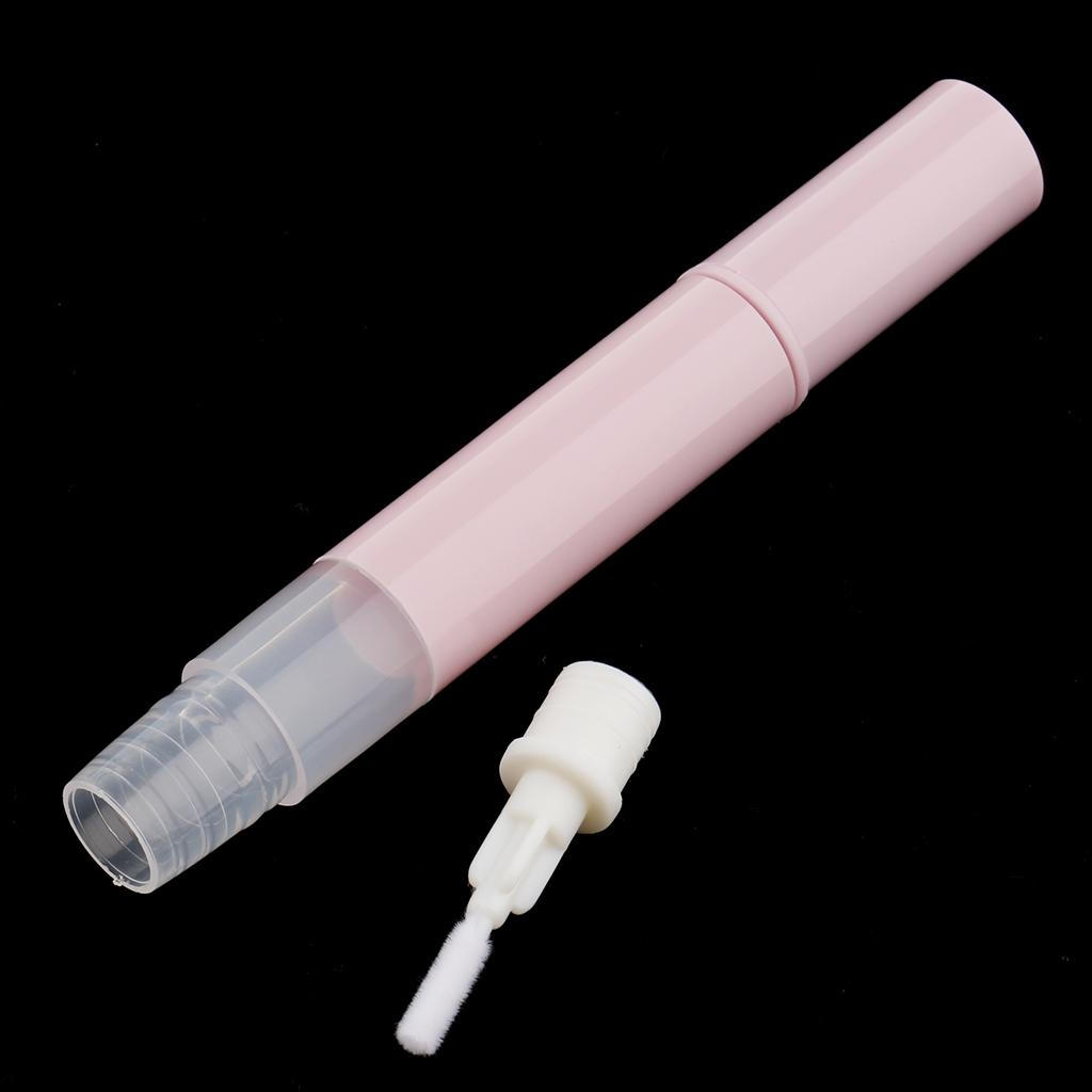 5 ml Empty Pens Cosmetic Container Growth Liquid Tube Mascara Nail Oil Pen Brush White/Pink