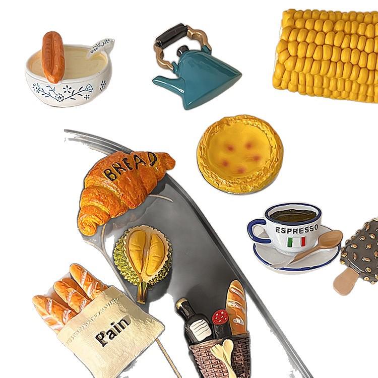 Personalized 3D Food Refrigerator Magnet - Creative & Cute Resin Design