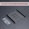 Skid-uri negre de 2,5" pentru Ssd la 3,5" Bay Caddy Tray Hard Drive Hdd Metal Mount Dock Tray Suport Adaptor Converter Carcasa
