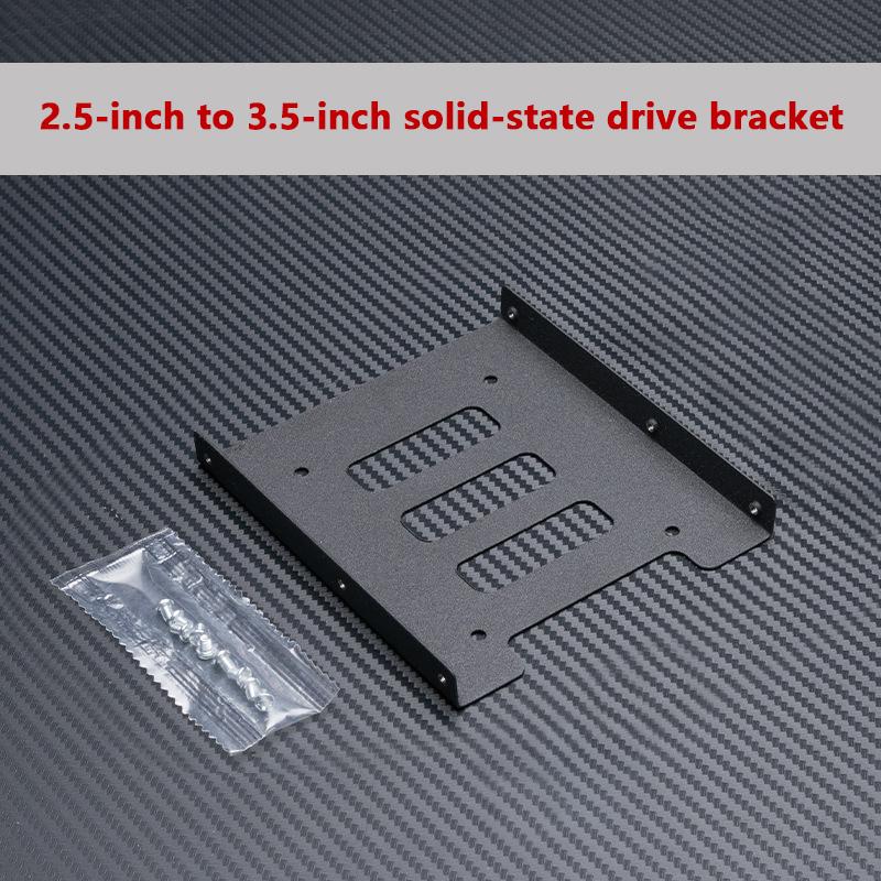 Black 2.5" Skids For Ssd To 3.5" Bay Caddy Tray Hard Drive Hdd Metal Mounting Dock Tray Bracket Adapter Converter Enclosure