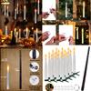 12/24Pack Christmas Floating Candles With Magic Wand Remote LED Flameless Hanging Taper Candle Flickering for Home Holiday Decor