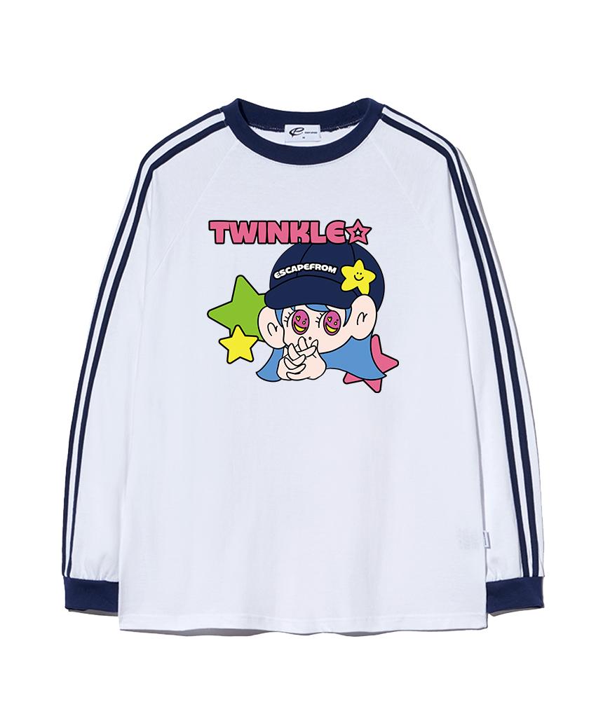 Escape From Twinkle Star Print Track Long Sleeve White L