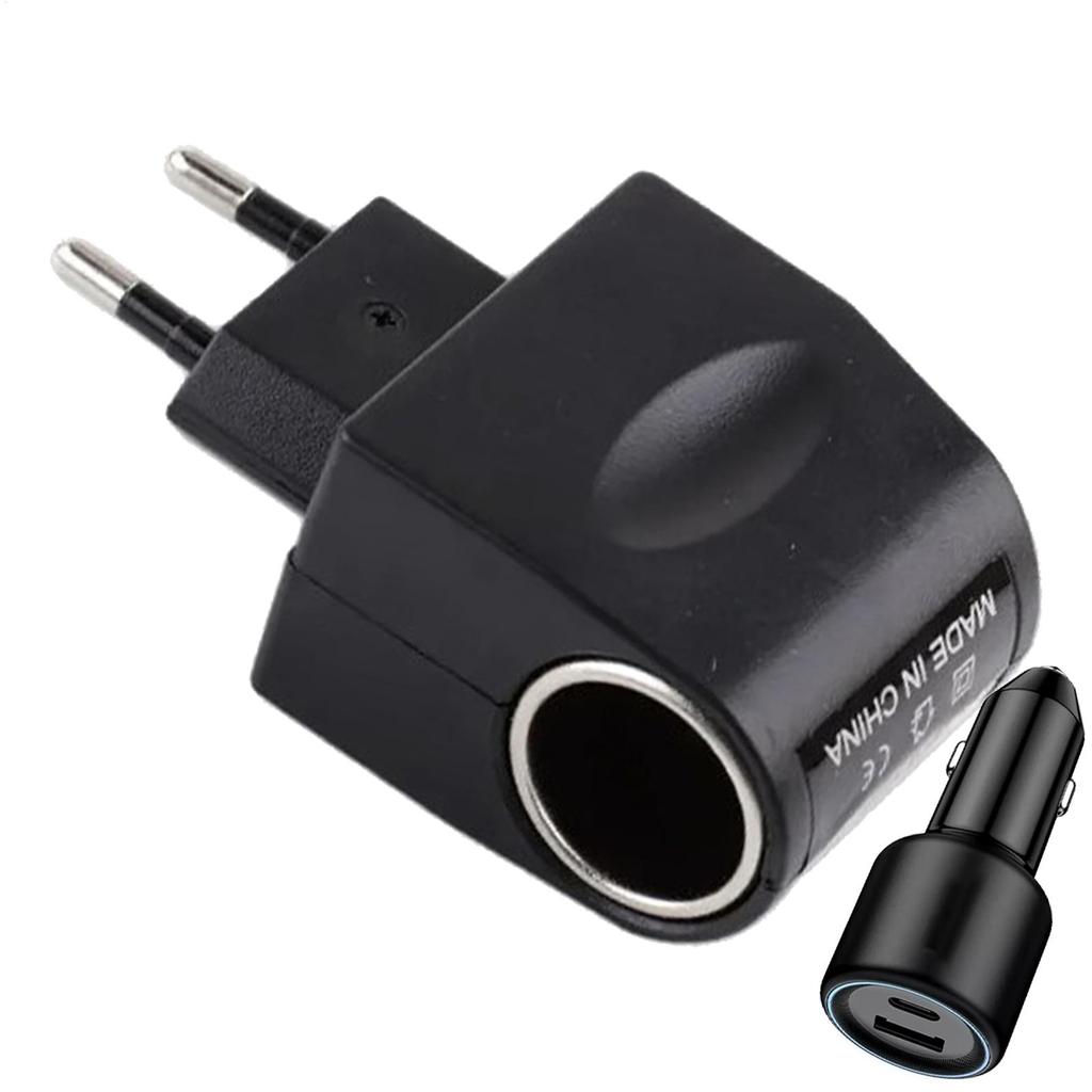 Stable Car Plug Adapter Lighters Converter 220V To 12V With LED Indicator Black Automotive Accessories AC To DC Car Adapter