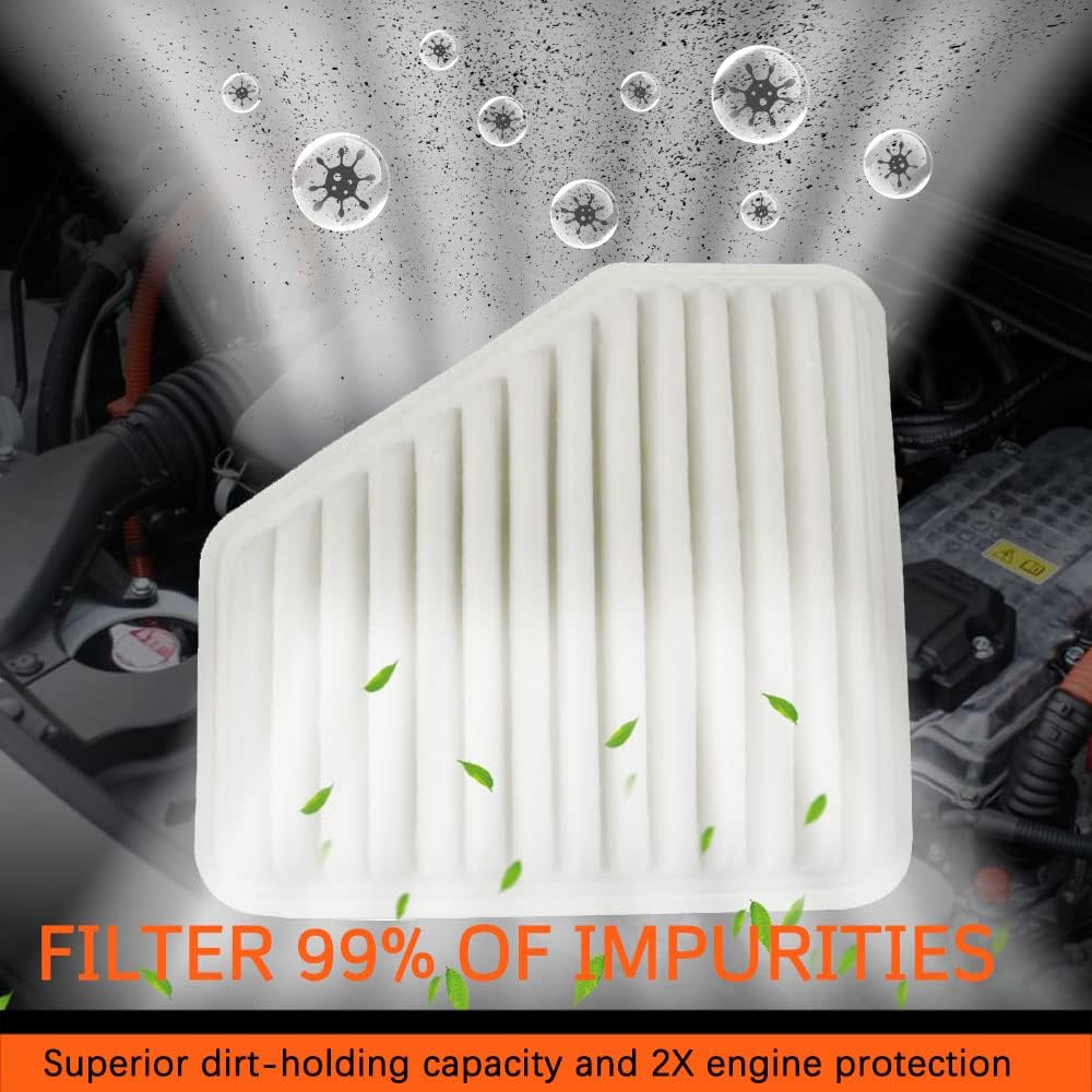 Engine Air Filter, (CA10169) Compatible with Toyota/Lexus/Scion for Camry V6(2007-2011),