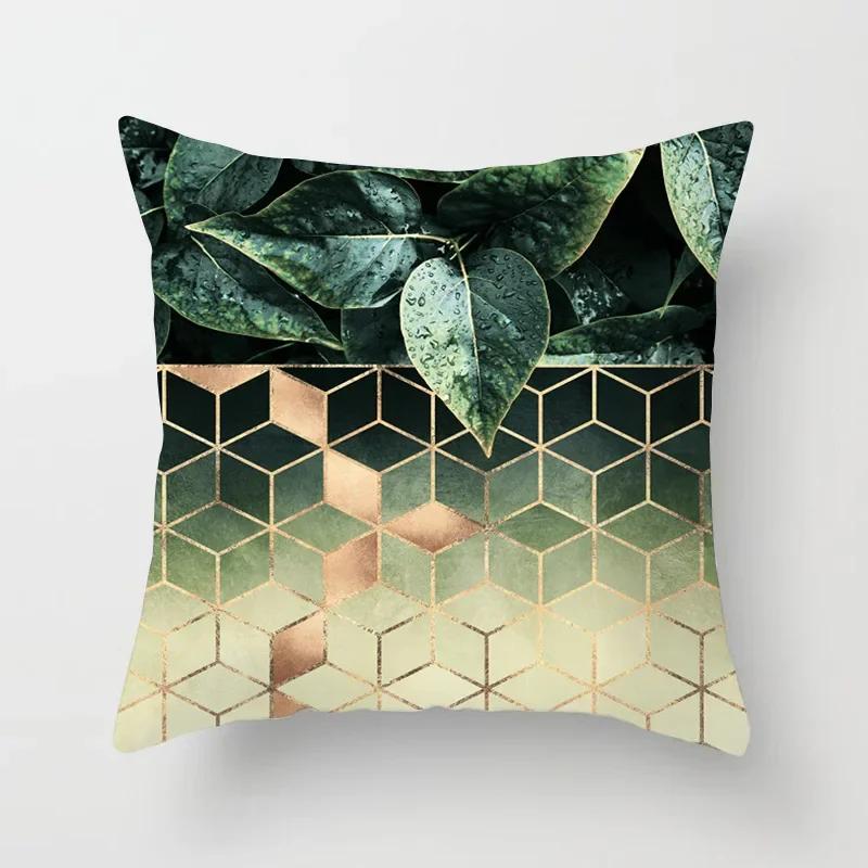 NEW Modern Green Plants Cushion Cover Geometric Nordic Throw Pillows For Home Decoration Cactus Tropical Decorative Pillowcase