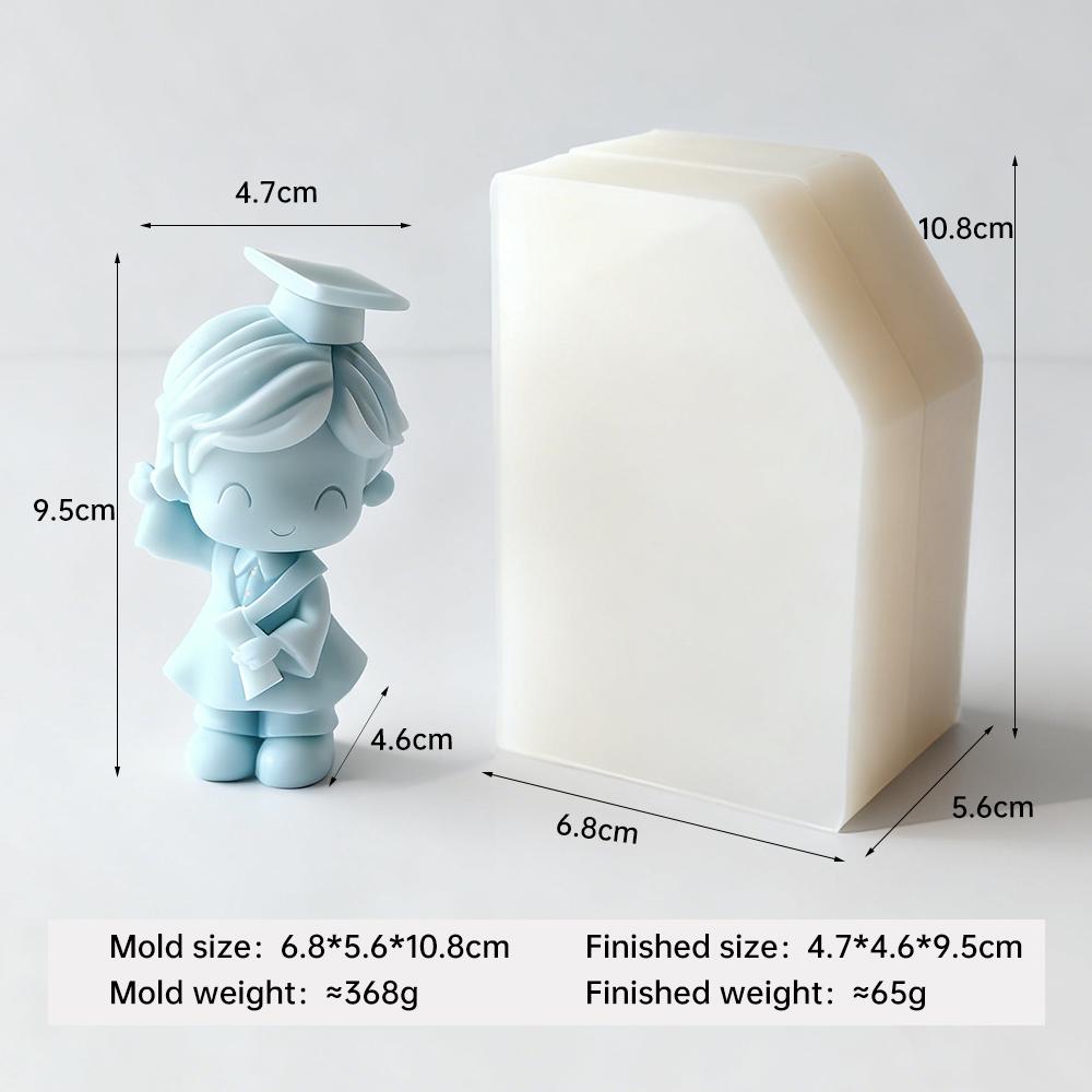 Cupid Little Angel Silicone Candle Mold DIY Gifts Aroma Candle Plaster Graduation Boy Girl Molds Soap Candle Making Supplies