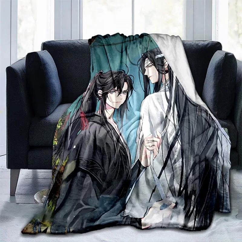 Grandmaster of Demonic Cultivation Lan Wangji Wei Wuxian Cute Plush Warm Blanket Large Anime Customized Blanket