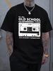Mens Printed TShirt 100 Cotton Vintage Style Sportive Casual LooseFitting Comfortable TShirt