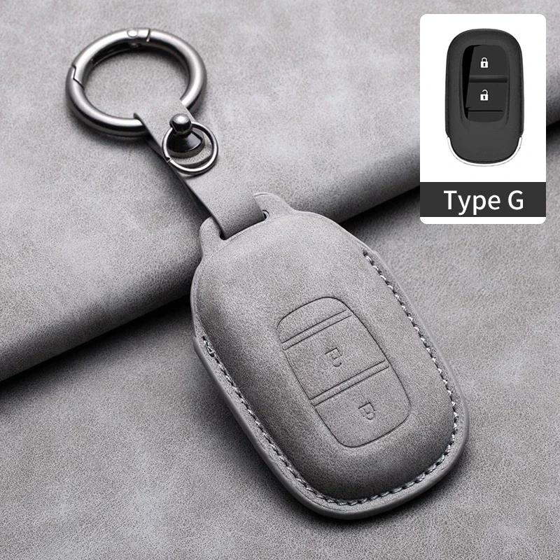 Leather Cover Protector Holder Car Remote Key Case Fob for Honda Civic Accord HR-V CR-V CRV 2 3 4 Buttons Keychain Accessories