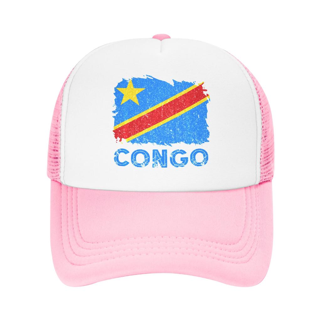 Congolese Flag DRC Democratic Republic of Congo Sun Hats For Couple Women Spring Baseball Cap Street Style Hot Sale Trucker Hat