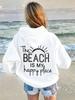 2026 Lady's Fall-winter Hooded Pullover Hoodie, Casual and Relaxed Able Printed Top, Long-sleev