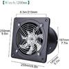 Ventilatore Estrattore Metallo Ferro per Ventilazione 4/6/8", Silenzioso con Valvola di Non Ritorno Anti-reflusso, Ventilatori da Parete&Finestra per Casa