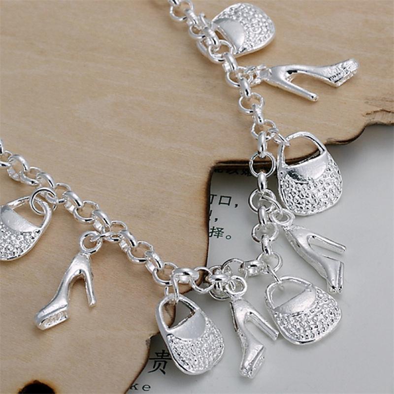 925 Sterling Silber Modegeschenk für Frauen Mädchen Schöner hochwertiger Silberschmuck Bettelarmband Fabrikpreis
