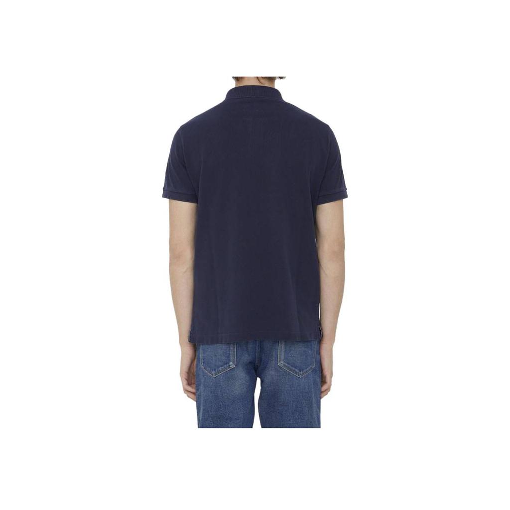Stone Island Solid Color Brand Logo Short Sleeve Polo Shirt Men polo shirts Dark-Blue 10152SC67-A0020