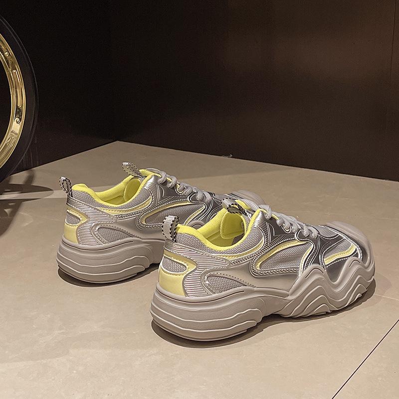 Masoism Autumn New Big Head Ugly Cute Shoes Color Matching Platform Casual Shoes Versatile Sports Dad Shoes