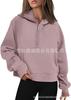 Popular European and American autumn and winter new hooded zipper thickened sweater top women