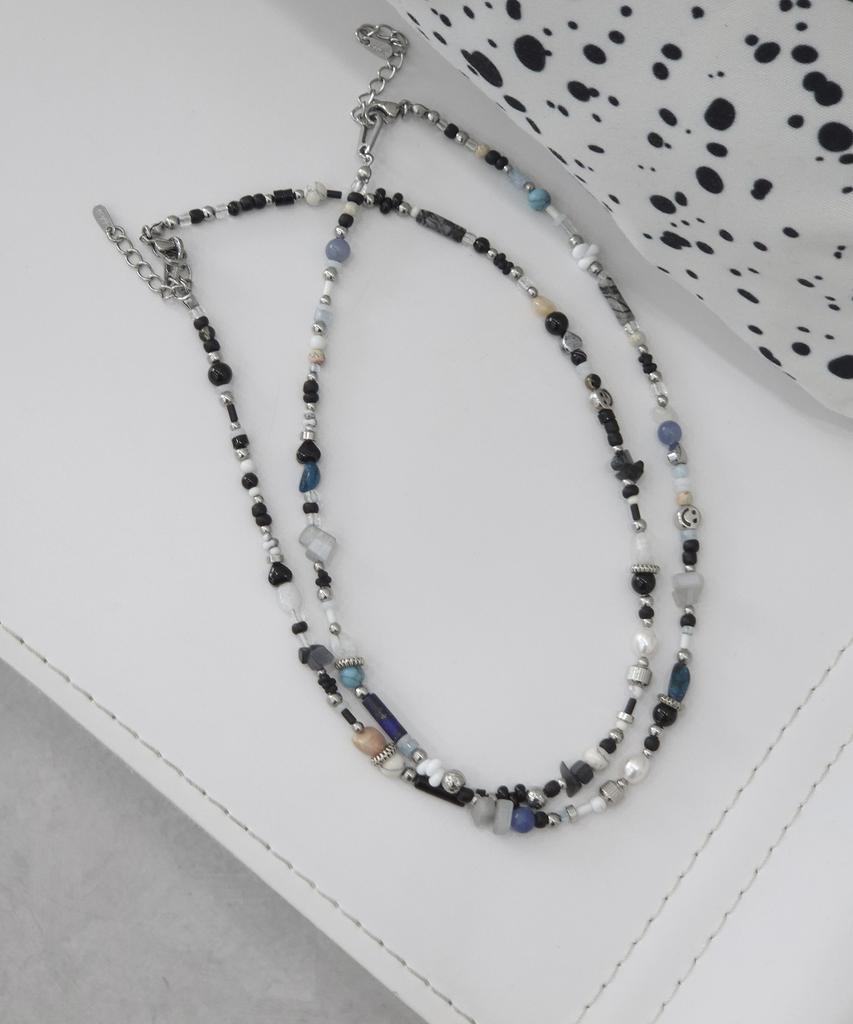 Acha Enif Multi Bead Necklace _ Blue