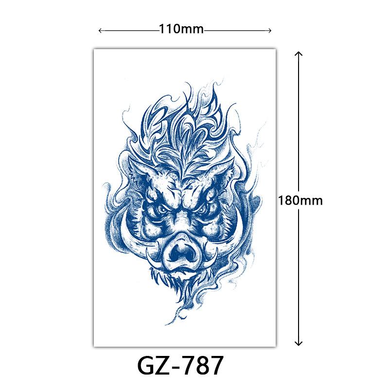 Tattoo-Aufkleber mit Fruchtsaft, Tattoo-Aufkleber mit Kräutern, semi-permanente Tattoo-Aufkleber mit englischen Buchstaben