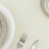 Decorative Tablecloth Solid Color Stain Resistant Washable Easy Care Dining Table Mat Round Tablecloth Ornament