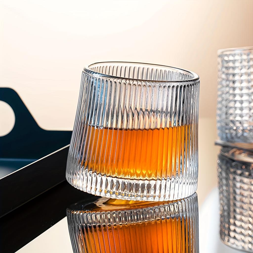 6pcs Rolling Whisky Glass Whisky Glasses Stylish Glassware For Scotch Bourbon Whisky Cocktail Cognac Vodka Gin Tequila Liquor Home Decor Home Kitchen