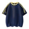 Retro Striped Short Sleeve T-Shirt Men's Summer Loose Round Neck Top Men's Casual T-Shirt