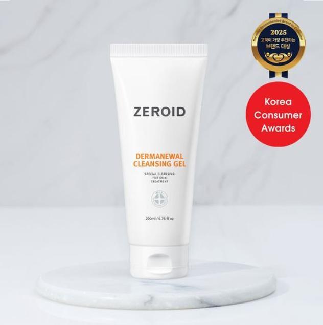 ZEROID Dermanewal Rensegel 200ml – Skånsom rens for sensitiv og problematisk hud