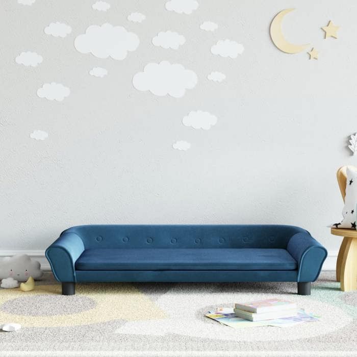 VidaXL Canapé pour enfants bleu 100x50x26 cm velours, mini canapé, mini canapé-chaise, mini canapé pour enfants, canapé de 3196393