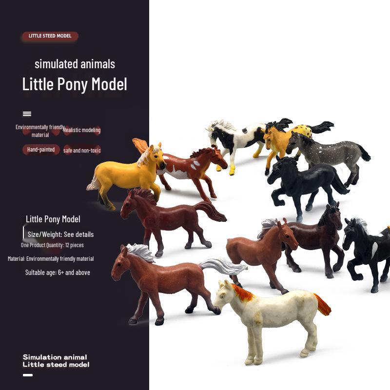 

Портативный набор из 12 фигурок животных «Резвящаяся лошадь» для детей