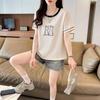 W3T Women's Cat Print Slimming Short Sleeve Summer T-Shirt