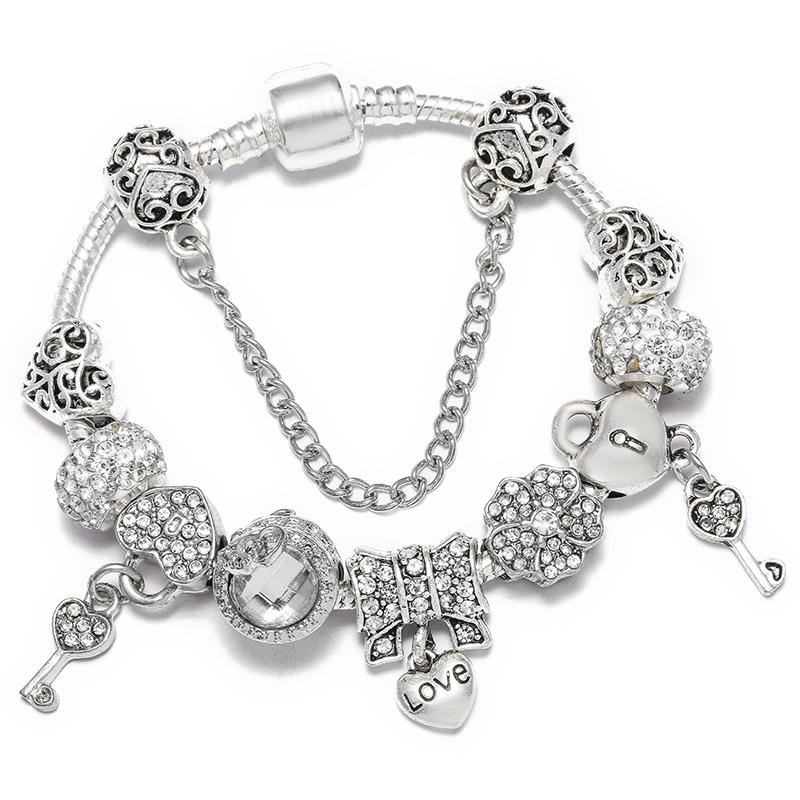 1/16cm 21cm Luxury Cutterfly Snake Chain Bracelet DIY Jewelry Gift For Women Men 41 Styles Trendy Fashion