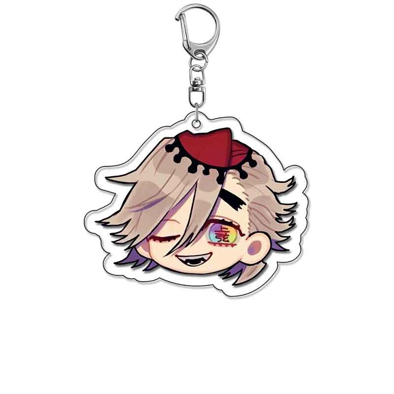 

Demon Slayer Kimetsu No Yaiba Infinity Castle Acrylic Keychain Accessories Pouch Charm Creative Akaza Action Figure Model Playthings