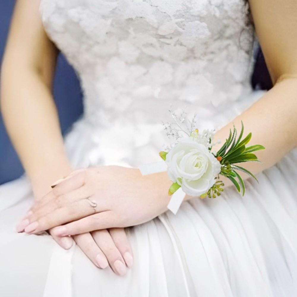 Silk Boutonnieres Flowers Brooches Style Wrist Flower New Wedding Corsage Wedding Accessories