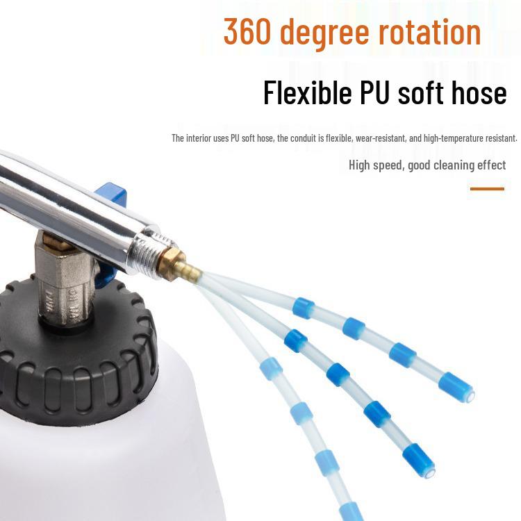 Tornado Car Wash Tools: Pneumatic Spray Gun for Interior and Engine Cleaning